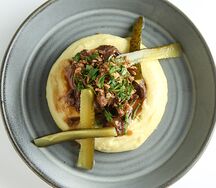 Бефстроганов с картофельным пюре