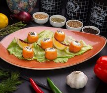 Рулет из семги с творожным сыром