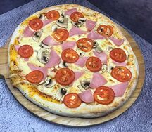 С ветчиной и грибами