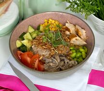 Поке с Курицей и Грибами