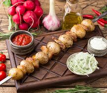 Картофель бейби с салом