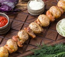 Картофель бейби на углях