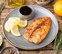 Семга на углях