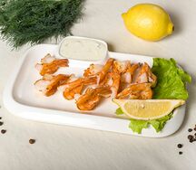 Тигровые креветки на гриле