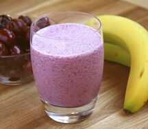 Смузи- банан-вишня