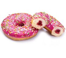 Пончик-донатс с клубничной начинкой