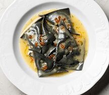 Равиоли с гребешком