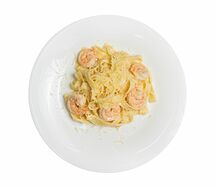 Паста с тигровыми креветками