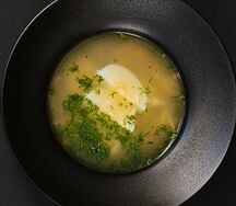 Куриный суп-лапша с яйцом