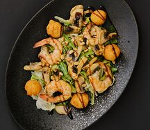 Руккола с креветками