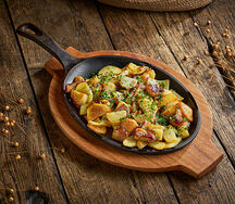 Картофель жареный с белыми грибами