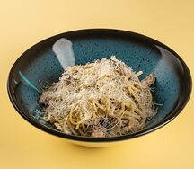 Паста с цыпленком и грибами