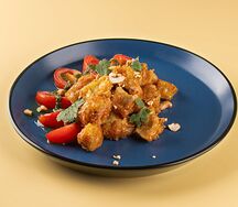 Салат с хрустящим баклажаном