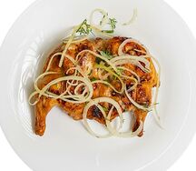 Цыпленок корнишон на мангале
