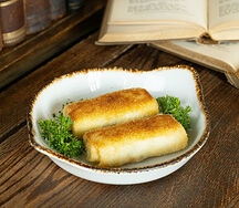 Блинчики с уткой и гречневой кашей