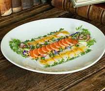 Морские гребешки, форель