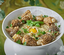 Трюфельное пюре со сморчками