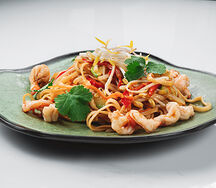 Удон с креветками