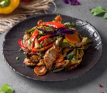 Овощное рагу с курицей