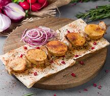 Картошка на мангале с курдюком