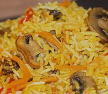 Плов с грибами