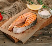 Шашлык из стейка семги