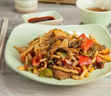 Жаренный лагман по домашнему