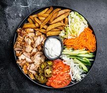 Шаурма на тарелке