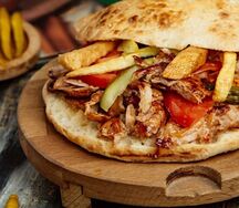Шаурма в хлебе BBQ