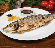 Сибас на мангале