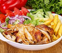 Шаурма на тарелке