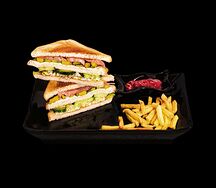 Сэндвич с копчёным лососем