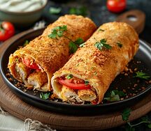 Жареная шаурма со стрипсами