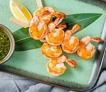 Тигровые креветки на гриле