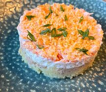 Мимоза с лососем