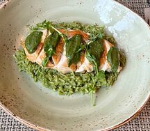 Курица с рисом и зеленым карри