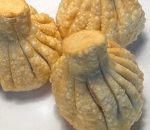 Жареные хинкали с бараниной