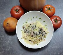 Паста С карбонатом и грибами
