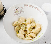 Домашние пельмени ручной лепки с индейкой