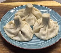Хинкали из свинины и говядины вареные