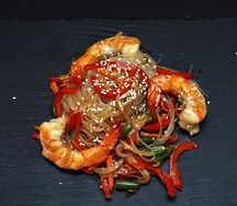 Фунчоза с креветками