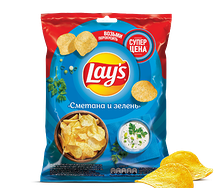Чипсы Lay’s сметана и зелень