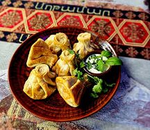 Хинкали жареные с бараниной