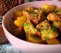 Жаркое из курицы с картофелем