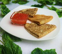 Блины с красной икрой