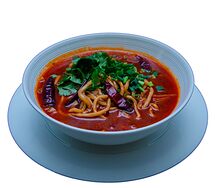 Сычуаньский суп с лапшой и курицей