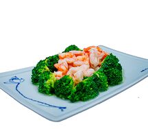 Блюда от шеф-повара Креветки с брокколи