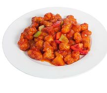 Куриное филе с ананасами