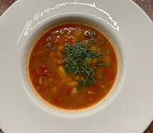 Харчо с томленым ягненком и овощами