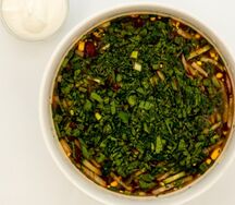 Окрошка на квасе с овощами